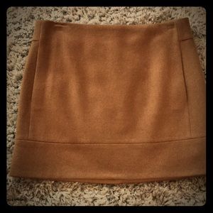 J Crew sz 2 wool, camel, mini skirt